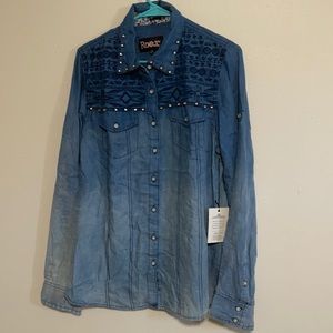 NWT roar denim shirt